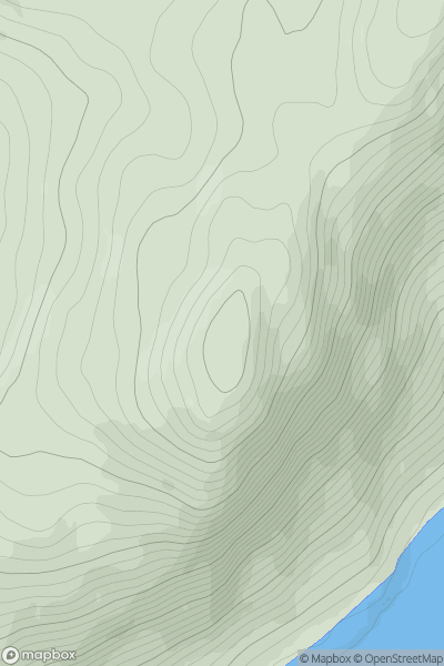 Thumbnail image for Creag nan Eun [Glen Affric to Glen Moriston] showing contour plot for surrounding peak